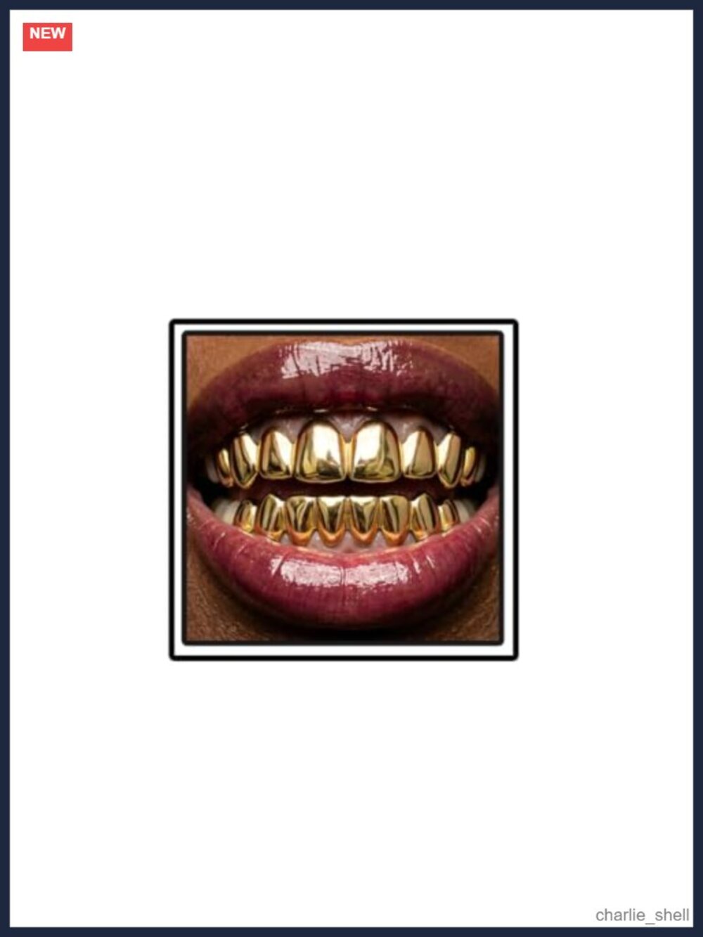 18K Gold Plated Hip Hop Teeth Grillz Iced Out Top Bottom Set